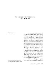 Portada:El carácter convencional del derecho / Federico J. Arena