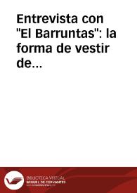 Portada:Entrevista con "El Barruntas": la forma de vestir de Azarías