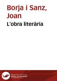 Portada:L'obra literària