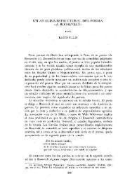 Portada:Un análisis estructural del poema \"A Roosevelt\" / por Keith Ellis