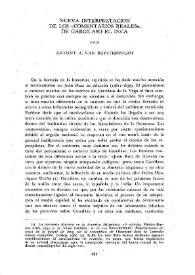 Portada:Nueva interpretación de \"Los comentarios reales\" de Garcilaso el Inca / por Antony A. van Beysterveldt