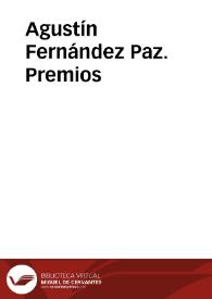Portada:Agustín Fernández Paz. Premios