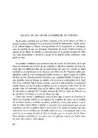 Portada:Palacio de los Oliver de Boteller, en Tortosa / Manuel Beguer y Pinyol