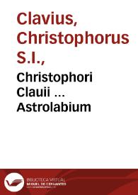 Portada:Christophori Clauii ... Astrolabium