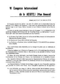Portada:VI Congreso Internacional de la ASSITEJ (Plan General)