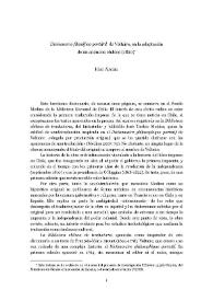Portada:"Diccionario filosófico portátil" de Voltaire, en la adaptación de un anónimo chileno (1820) / Icíar Alonso