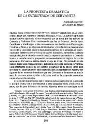 Portada:La propuesta dramática de \"La entretenida\" de Cervantes / Aurelio González