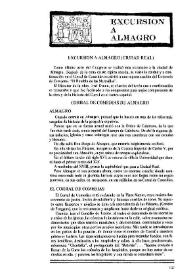 Portada:Excursión a Almagro