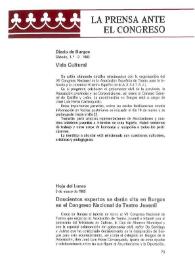 Portada:La prensa ante el Congreso