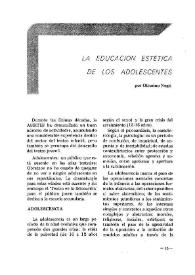 Portada:La educación estética de los adolescentes / por Ottorino Negri