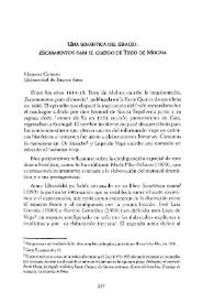 Portada:Una semántica del espacio : "Escarmientos para el cuerdo" de Tirso de Molina / Eleanora Gonano