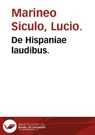 Portada:De Hispaniae laudibus.
