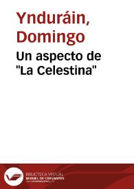 Portada:Un aspecto de "La Celestina" / Domingo Ynduráin