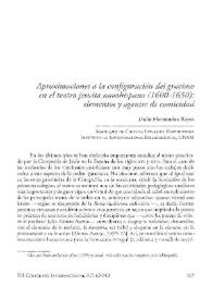 Portada:Aproximaciones a la configuración del gracioso en el teatro jesuita novohispano (1600-1650) : elementos y agentes de comicidad / Dalia Hernández Reyes