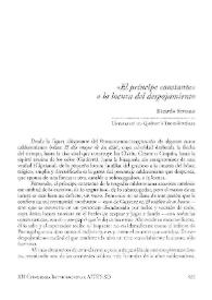 Portada:\"El príncipe constante\" o la locura del despojamiento / Ricardo Serrano