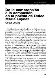 Portada:De la comprensión a la compasión en la poesía de Dulce María Loynaz / César López