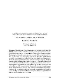 Portada:"Los pasos apresurados", de Dacia Maraini / Juan Carlos de Miguel