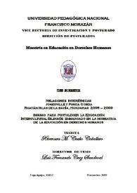 Portada:Insumo para fortalecer la educación intercultural bilingüe enmarcado en la normativa de la educación en Derechos Humanos / Xiomara Mercedes Cacho Caballero