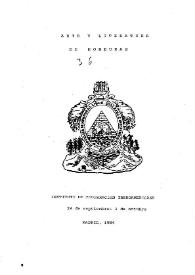 Portada:Arte y literatura de Honduras