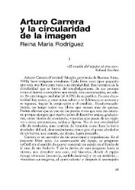 Portada:Arturo Carrera y la circularidad de la imagen / Reina María Rodríguez