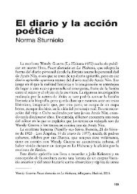 Portada:El diario y la acción poética / Norma Sturniolo