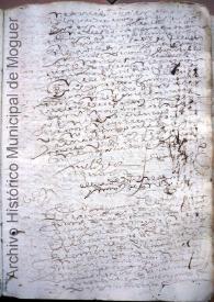 Portada:Escritura de obligación. Moguer, 1614, abril, 4