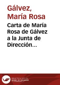 Portada:Carta de María Rosa de Gálvez a la Junta de Dirección de Teatros solicitando una compensación económica de 25 doblones por su tragedia original "Alí-Bek" , fechada el 21 de mayo de 1801