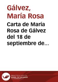 Portada:Carta de María Rosa de Gálvez del 18 de septiembre de 1804 a Carlos IV solicitando la exención de la devolución de los gastos de imprenta de sus "Obras Poéticas"