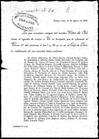 Portada:Invitación al banquete en honor al escultor Víctor de Pol. Buenos Aires, 24 de agosto de 1909