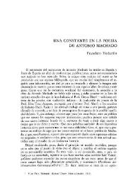 Portada:Una constante en la poesía de Antonio Machado / Francisco Ynduráin