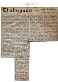 Portada:El ahogado / por Joaquín Calvo-Sotelo