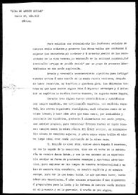 Portada:Carta del presidente Gonzalo Cámara y del secretario Tomás Castellano Acevedo a Rafael Altamira. Mérida de Yucatán, 11 de febrero de 1910