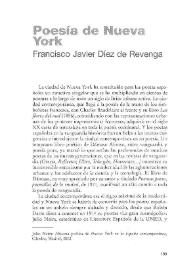 Poesía de Nueva York / Francisco Javier Díez de Revenga