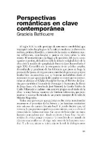 Portada:Perspectivas románticas en clave contemporánea / Graciela Batticuore