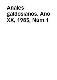Portada:Año XX, 1985, Núm 1