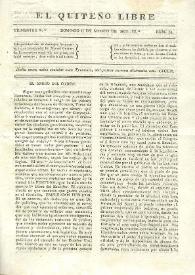 Portada:Año I, trimestre 2, núm. 14, domingo 11 de agosto de 1833