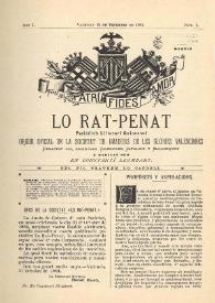 Portada:Any I, núm. 1 (15 de decembre de 1884)