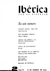 Portada:Volumen 3, Nº 2, 15 de febrero de 1955