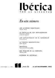 Portada:Volumen 11, Nº 11, 15 de noviembre de 1963