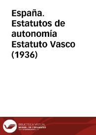 Portada:Estatuto Vasco (1936)