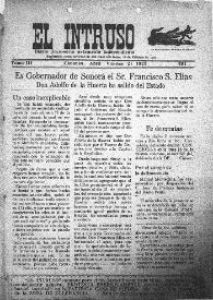 Portada:Diario Joco-serio netamente independiente. Tomo III, núm. 201, viernes 21 de abril de 1922