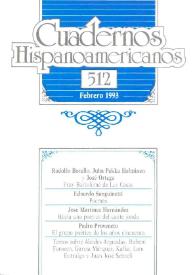 Cuadernos Hispanoamericanos. Núm. 512, febrero 1993