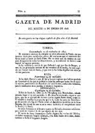 Portada:Núm. 4, 12 de enero de 1808