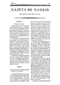 Portada:Núm. 105, 15 de abril de 1809