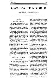 Portada:Núm. 111, 21 de abril de 1809