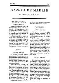 Portada:Núm. 133, 13 de mayo de 1809