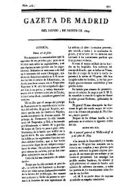 Portada:Núm. 218, 5 de agosto de 1809