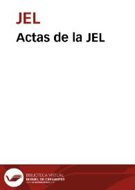 Portada:Actas de la Junta Española de Liberación (JEL)