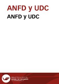 Portada:ANFD y UDC