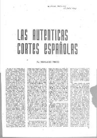 Portada:Las auténticas Cortes españolas / por Indalecio Prieto